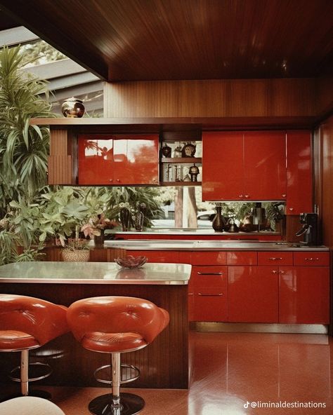 1970s Interior Design, 70s Interior Design, 70s Kitchen, Mcm Kitchen, 80s Interior, Midcentury House, 70s House, 70s Interior, Retro Interior Design