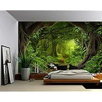 Large Wall Murals, Forest Mural, Forest Tapestry, Forest Wall Mural, Large Tapestries, Fabric Wall Decals, Living Room Background, Forest Wall, Forest Wallpaper