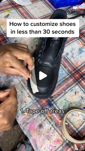 How To Paint Shoes Diy, Shoe Customization Ideas, Shoes Diy Ideas, Diy Shoe Designs, Paint Leather Shoes, Painting Leather Shoes, Shoe Painting Ideas, Upcycle Shoes, Shoe Makeover