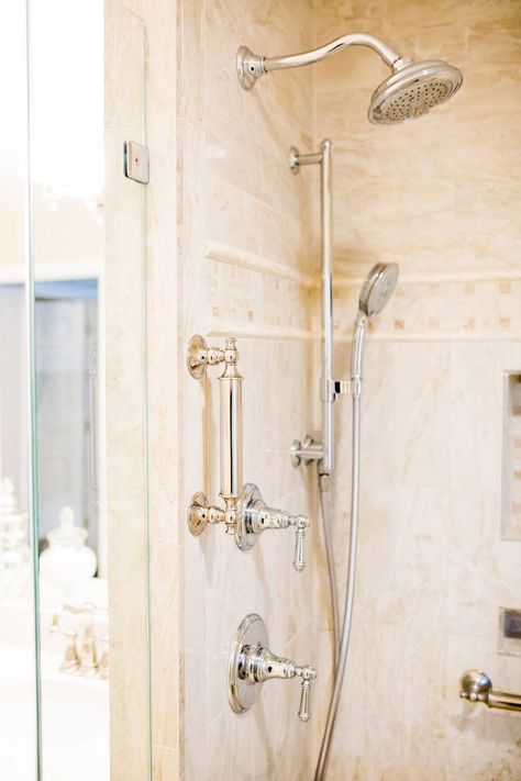 Quality polished nickel shower fixtures are one of the simple luxuries that make life better. Here are more smart New Year's Resolutions for your home! Polished Nickel Bathroom Fixtures, Nickel Bathroom Fixtures, Chrome Shower Fixtures, Chrome Bathroom Fixtures, Bathroom Rehab, Polished Nickel Bathroom, Master Bath Renovation, Nickel Bathroom, Pricing Guides