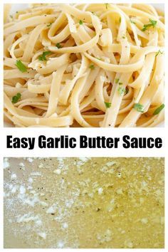 Easy Garlic Butter Sauce, Garlic Butter Pasta Sauce, Butter Sauce For Pasta, Easy Garlic Butter, Garlic Butter Pasta, Garlic Pasta Sauce, Pasta Seafood, Pasta Sauce Homemade, Pasta Side Dishes