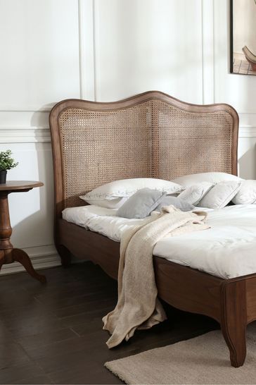 Rattan Bed Head, Ariel Bedroom, Laura Ashley Furniture, Walnut Bed Frame, Mattress Base, Head Boards, Cane Bed, Walnut Bed, Country Bedding