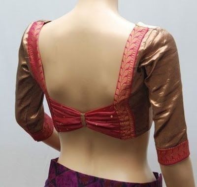 Banarsee Saree Blouse Design, Back Blouse Designs, Low Back Blouse, Back Neck Design, Blouse Designs Catalogue, Best Blouse Designs, Backless Blouse Designs, Traditional Blouse Designs, Saree Blouse Neck Designs