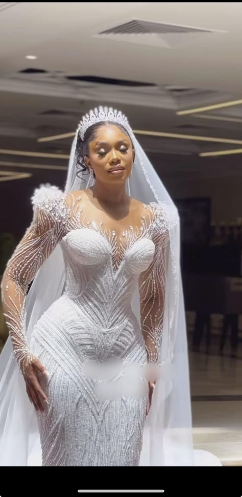 Sharon Ooja, Veekee James, Latest Wedding Gowns, Elegant Wedding Gown, Extravagant Wedding Dresses, African Bridal Dress, Glam Wedding Dress, Wedding Dress Sketches, Wedding Gown Dress