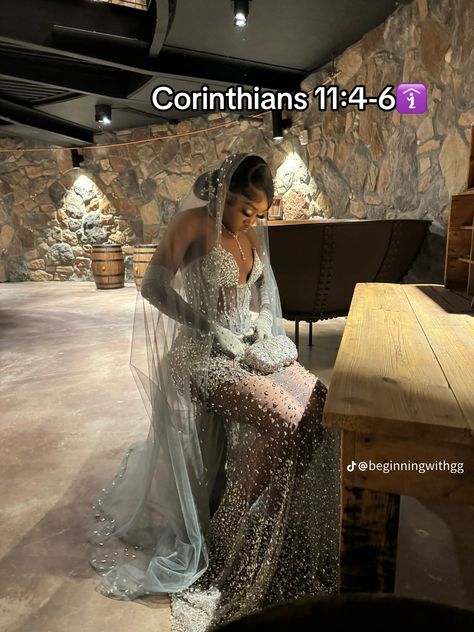 Prom Silver Dress, Veil Christian, Diamond Prom Dresses, Diamond Veil, Crystal Prom Dress, Silver Prom Dress, Silver Makeup, Prom Inspiration, Prom Theme