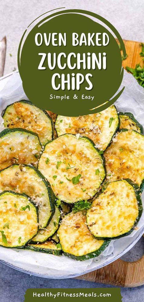 Oven Baked Zucchini Chips are a healthy alternative to traditional potato chips. This recipe for gluten-free zucchini chips is packed with bold flavors. Zucchini chips are packed with nutrients and fiber along with other powerhouse ingredients that are great for supplying the body with extra energy and minerals. Crispy zucchini chips are lower in calories and carbs and are fitting for anyone looking to enjoy savory snacks while adhering to their low-carb, keto, and plant-based lifestyles. Zucchini Chips Baked Healthy, Crispy Roasted Zucchini, Zucchini Chips In Oven, Low Carb Zucchini Chips, Keto Zucchini Chips Baked, Zucchini Chips Oven, Keto Zucchini Chips, Baked Zucchini Recipes, Oven Baked Zucchini Chips