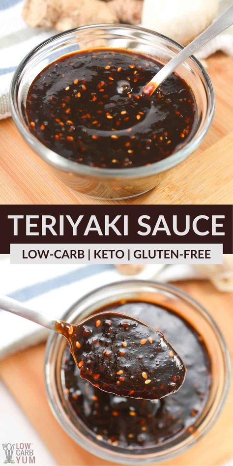 Keto Teriyaki Sauce, Chinese Brown Sauce, Keto Teriyaki, Keto Sauce, Keto Condiments, Ginger Paste, Keto Sauces, Boiled Egg Diet Plan, Low Carb Sauces