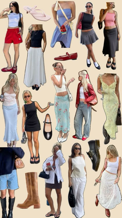 summer style inspo Uni Outfits Summer, Outfit Uni, Outfit Collages, Uni Outfits, Board Inspiration, Summer Fashion Outfits, Casual Style Outfits, Outfits Summer, Fashion Killa