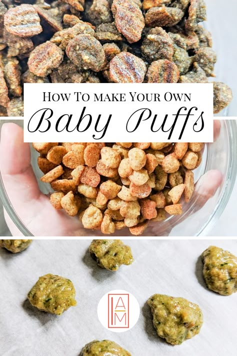 Homemade Snacks For Babies, Diy Baby Puffs Recipe, Homemade Gerber Puffs, Starch Free Recipes, Gerber Puffs Recipe, Homemade Infant Snacks, Diy Baby Snacks, Baby Puffs Recipe Homemade, Sourdough Baby Snacks