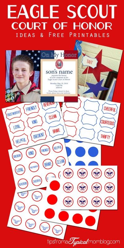 Eagle Scout Court of Honor Ideas and Free Printables Eagle Court Of Honor Centerpieces, Court Of Honor Ideas, Eagle Scout Project Ideas, Eagle Scout Cake, Eagle Ceremony, Eagle Scout Court Of Honor, Boy Scouts Eagle, Eagle Scout Ceremony, Court Of Honor