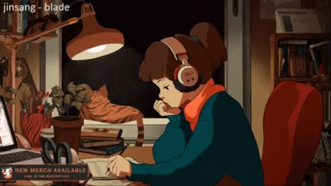 Lo Fi GIFs - Find & Share on GIPHY Rokuro And Benio, Hip Hop Radio, Lo-fi Aesthetic, New Retro Wave, Hip Hop Art, Poses References, 2d Animation, Anime Scenery Wallpaper, Scenery Wallpaper