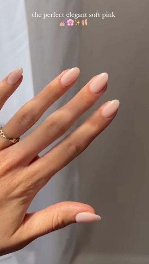 Classy Wedding Nails, Simple Elegant Nails, Natural Nail Shapes, Classy Almond Nails, Soft Pink Nails, Engagement Nails, Long Almond, Milky Nails, Nagellack Trends