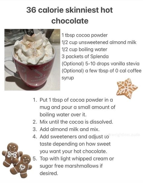 Easy Low Cal Recipe, Food Calories List, Sugar Free Marshmallows, Super Low Calorie, Food Calorie Chart, Low Calorie Cooking, Low Cal Recipes, Healthy Food Dishes, Healthy Food Motivation