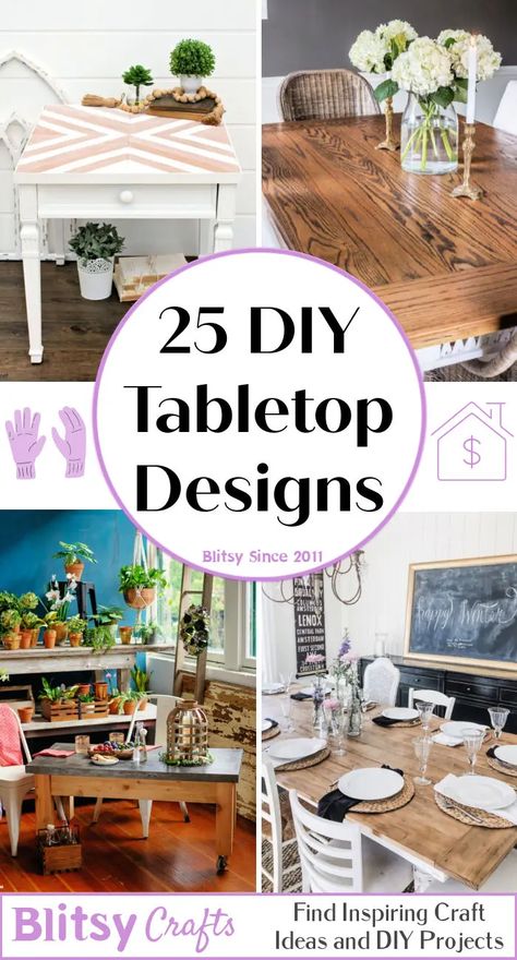 25 Long-lasting DIY Table Top Ideas You Can Make Table Liner Ideas, Diy Wood Table Top Cover, Painting Table Top Ideas, Hand Painted Table Tops Ideas, Kitchen Table Top Ideas, Table Top Design Ideas, Table Tops Ideas, Diy Table Top Ideas, Painted Table Top Designs