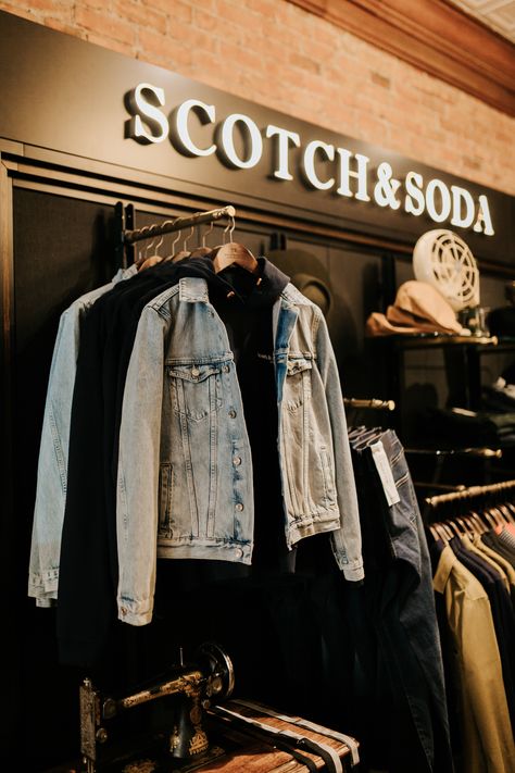 See our custom Scotch and soda display in MT. #scotchandsoda #mensfashion #Menswear #mensstyle #fashion #store Red Wing Heritage Boots, Roark Revival, Rogue Territory, Soda Brands, Mens Clothing Brands, Bozeman Mt, Scotch And Soda, Clothing Retail, Scotch & Soda