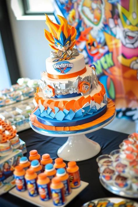 Beyblade Birthday Party Ideas for Ultimate Fun Beyblade Birthday Cake, Shop Bar Ideas, Campfire Birthday Party, Beyblade Cake, Beyblade Birthday Party, Beyblade Birthday, Kid Parties, Decoration Tips, Christmas Birthday Party