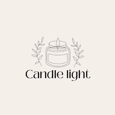 Logo For Candle Business, Candle Logo Design Ideas, Candle Business Logo, Diy Candles Video, Candle Theme, Candle Logo Design, Candle Workshop, Candle Logo, Pretty Logo