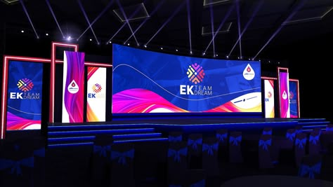 JSW Paints Event on Behance Led Set Design, 3d Event Design, Led Stage Design Events, Stage Banner Design, Corporate Event Stage Design Ideas, Award Stage Design, Expo Backdrop, Event Stage Design Backdrops, Stage Design Ideas Creative