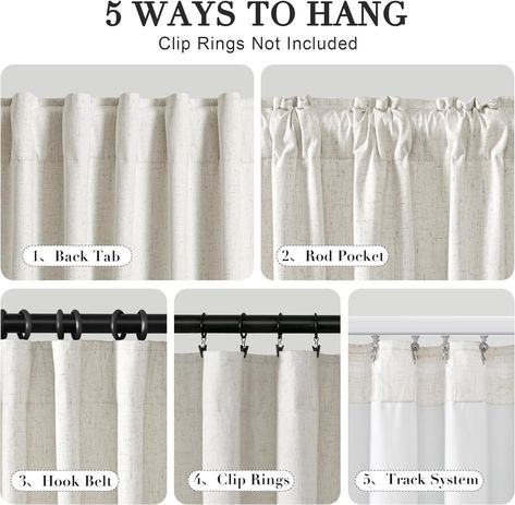 Amazon.com: Joywell 100% Blackout Linen Curtains 108 Inches Long, Rod Pocket/Back Tab/Hook Belt/Clip Rings, Floor to Ceiling Window 9 FT Drapes for Bedroom Living Room (2 Panels Set,52 x 108,Natural Beige) : Home & Kitchen Floor To Ceiling Window, 108 Inch Curtains, Diy Blackout Curtains, Blackout Curtains Living Room, Nursery Blackout Curtains, Floor To Ceiling Curtains, Ceiling Window, Black Blackout Curtains, Blackout Curtains Bedroom