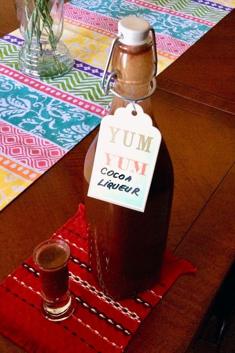 This easy chocolate liqueur recipe is an old family treasure that is made with cocoa powder. Perfect gift for the holidays and inexpensive.#chocolate #chocolateliqueur #homemade #liqueur #cocoapowder #easyrecipes #spirits #alcohol Godiva Chocolate Liquor, Sugar Substitutes For Baking, Chocolate Tequila, Homemade Liqueur Recipes, Diy Extracts, Liqueur Drinks, Liquor Recipes, Godiva Chocolate, Liqueurs Recipes