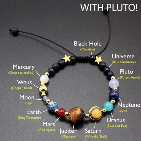 Braclate Ideas, Solar System Bracelet, Anting Manik, Seni Dan Kraf, Purple Agate, Diy Schmuck, Lego Ninjago, Bijoux Diy, Beads Bracelet