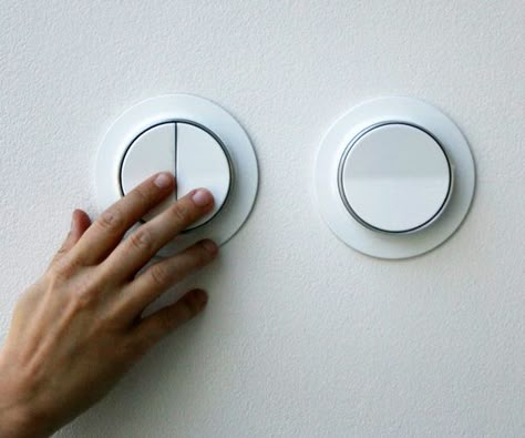 Lumen Circular Switches by Magdaléna Čurdová & Tereza Matyášková Switch Design Buttons, Circular Product Design, Electric Switch Design, Light Switch Design, Switches Design, Modern Light Switches, Designer Light Switches, Light Switches And Sockets, Mini Gym