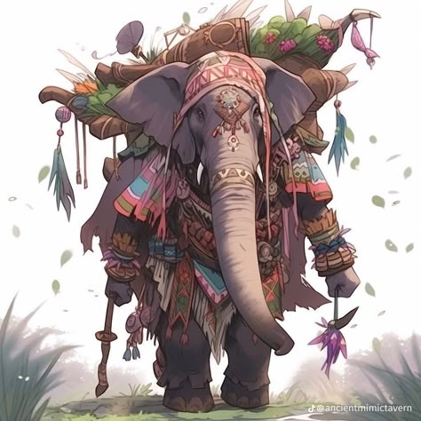 Loxodon Barbarian, Loxodon Art, Loxodon Paladin, Loxodon Druid, Loxodon Dnd, Dnd Species, Dungeons And Dragons Races, Dnd Races, Dnd Inspiration