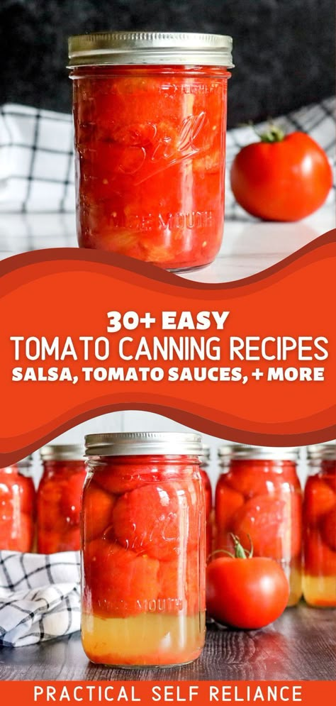 Home canned tomatoes in mason jar canning Tomato Canning Recipes Pasta Sauces, What To Can Using Tomatoes, Garden Tomato Recipes Canning, Pressure Canning Tomato Sauce Recipes, Canning Beefsteak Tomatoes, Tomato Sauce From Fresh Tomatoes Canning, Tomatoe Canning Ideas, How To Preserve Tomatoes Canning Recipes, Beefsteak Tomato Canning Recipes