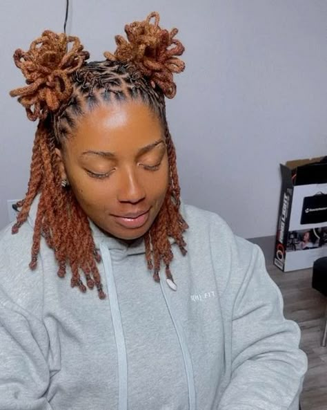 Keshia Davis on Instagram: "Pedal buns with 2 strand twist 😍  ( I started my clients locs 3yrs ago )   #starterlocsatl #starterlocjourney #instantlocsatlanta #atlantadreads #atlantadreadlocks #locstylesforwomen #locstylesformen #locs4life #shortlocstyles #dreadlocks #dreads #dreadstylesformen #dreadstylesforwomen #prettiflistylez" Short Dreadlocks Hairstyles For Women, Loc Down Styles, Loc Homecoming Hairstyles, Two Strand Locs Hairstyles, Two Strand Twist Updo Locs, Ginger Starter Locs Black Women, Loc Styles 2 Strand Twist, Locs With Twists, Loc Petal Hairstyles For Women