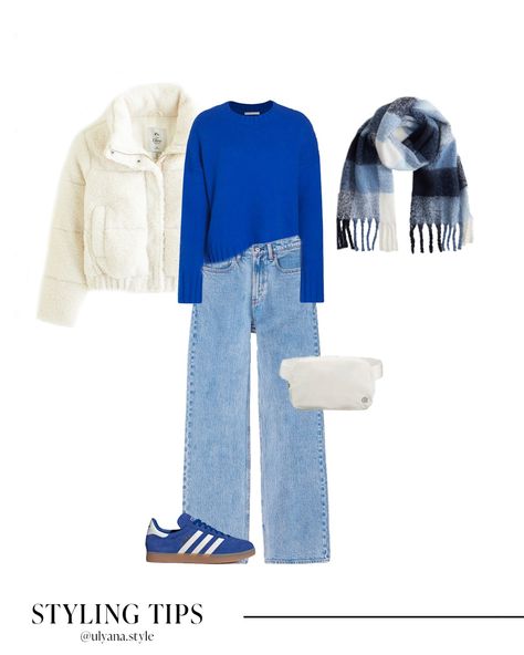 Click image to shop. Winter fits | winter outfits cold | puffer jacket outfit | winter jacket | sherpa jacket outfit | white jacket outfit | sweater outfits | blue sweater | jeans outfit | jeans and sweater | casual winter outfits | scarf outfit | winter scarf | chunky scarf | straight leg jeans | high waisted jeans | sneakers outfit | belt bag | blue sneakers | casual sneakers | #casualstyle #casualoutfit #winteroutfit #ltkstyletip #liketkit #ltkshoecrush #ltksalealert #outfitideas #ootd Jeans Sneakers Outfit, Winter Outfits Scarf, Sweater Jeans Outfit, Sherpa Jacket Outfit, White Jacket Outfit, Jeans And Sneakers Outfit, Scarf Outfit Winter, Sweater And Jeans Outfit, Winter Jacket Outfits