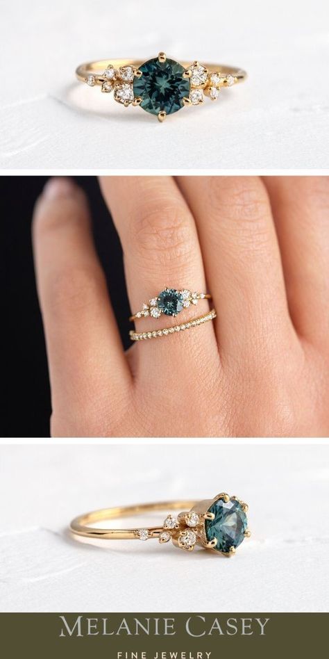 Gemstone engagement rings