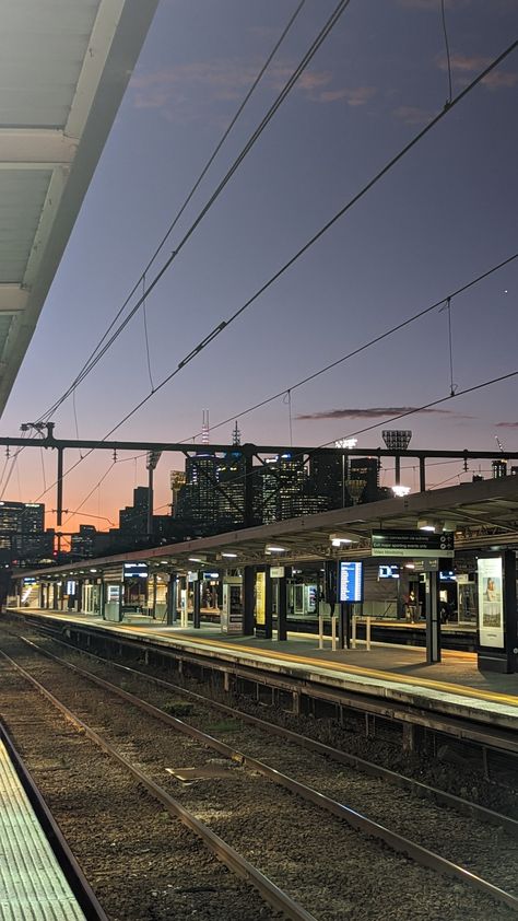 Melbourne Train Aesthetic, Melbourne Street Photography, Melbourne Night Aesthetic, Melbourne At Night, Melbourne City Aesthetic, Aesthetic Melbourne, Sydney Aesthetic, Melbourne Aesthetic, City Aesthetics