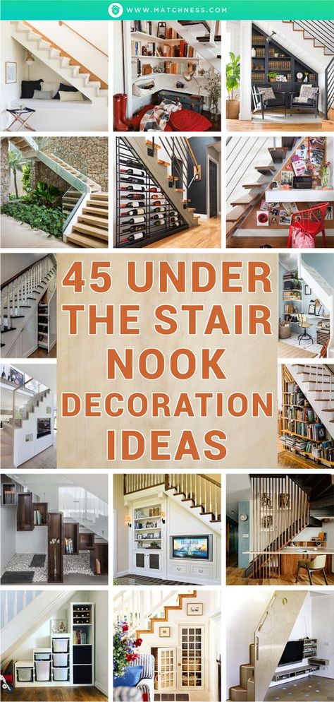 Don’t let your under the stair space empty. The blank spot will make your home looks awkward. Then, utilizing it will make your home more functional and help you to save your space for sure. In that case, it is really recommended for you to make use of your stair nook. #nookdecoration #underthestairnook #homedecoration Decorating Wall Under Stairs, Under Stair Case Decor Ideas, Under Stairway Decorating, Stair Case Under Space Ideas, Understair Nook Ideas, Under Stair Shelving Ideas, Understairs Ideas Living Room, How To Use The Space Under The Stairs, Stairs To Kitchen