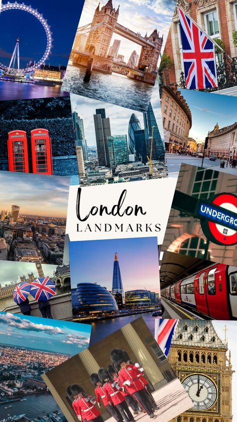 Looking for some London inspo? Don't miss out on visiting the iconic landmarks like Big Ben, the London Eye, Buckingham Palace, and the Tower of London. There's so much history and beauty to soak in! London Images Photography, The Uk Aesthetic, London Famous Places, Travel Aesthetic London, British Landmarks, Uk Vibes, London In September, Pictures Of London, Student Images