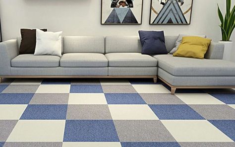 Are Carpet Tiles Cheaper than Carpets? Finally Answered! Square Carpet Tiles Floors, Carpet Squares Bedroom, Rug Tiles Carpet Squares, Carpet Squares Ideas, Carpet Squares Basement, Carpet Tiles Diy, Carpet Tiles Ideas, Tiles In Bedroom, Carpet Tiles Basement