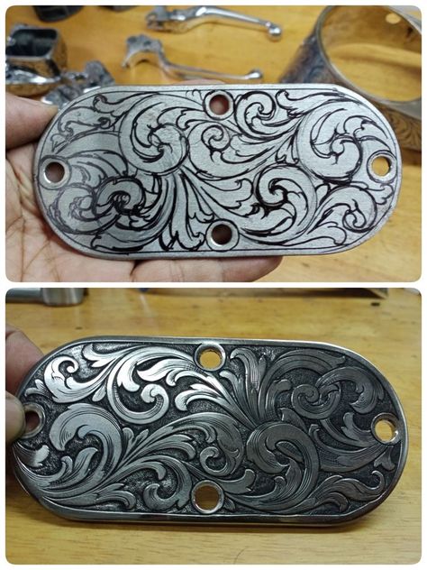 Engraving With Dremel Tool, Metal Engraving Tools, Engraving Patterns, Scroll Engraving, Metal Art Jewelry, Ornament Drawing, Tooling Patterns, Metal Embossing, Engraving Tools