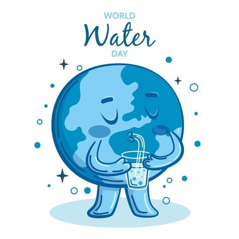 Hand drawn environmental world water day | Free Vector #Freepik #freevector #nature #hand-drawn #celebration #event Water Day Drawing, Agua Aesthetic, Save Water Drawing, Save Water Poster, Importance Of Water, Be Vulnerable, Printable Vintage Art, Water Poster, World Water Day