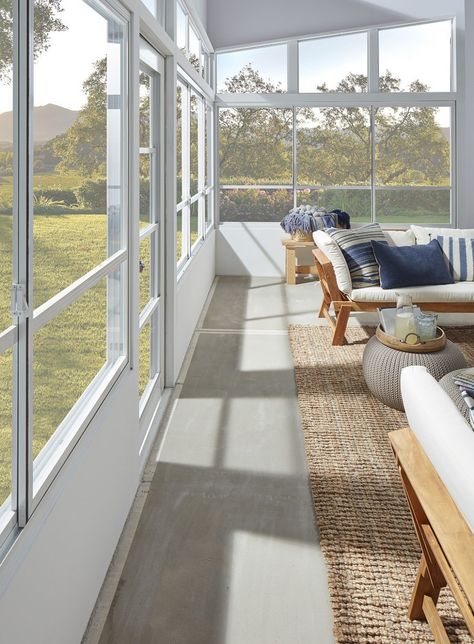 Enclosed Patio Ideas, Sunroom Ideas & More Inspiration | Eze-Breeze Convert Patio To Sunroom, Enclosed Alfresco Ideas Australia, Patio Converted To Sunroom, Entertainment Area Ideas Indoor, Enclosed Patio Ideas Sunroom, Porch To Sunroom Conversion, Three Seasons Room, Eze Breeze, Enclosed Deck