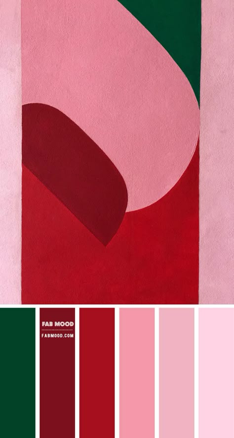 Pink Red Teal Color Palette, Pink And Red Colour Scheme, 2 Colour Palette, Red Pink Colour Palette, Red Pink Decor, 4 Colors Palette, Pink And Red Color Scheme, Pink Room Color Palette, Red Logo Color Palette