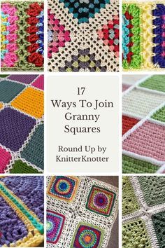 Join Crochet Squares, Joining Stitches, Join Granny Squares, Joining Crochet Squares, Joining Crochet, Crochet Joining, Joining Granny Squares, Motifs Granny Square, Granny Square Crochet Patterns Free