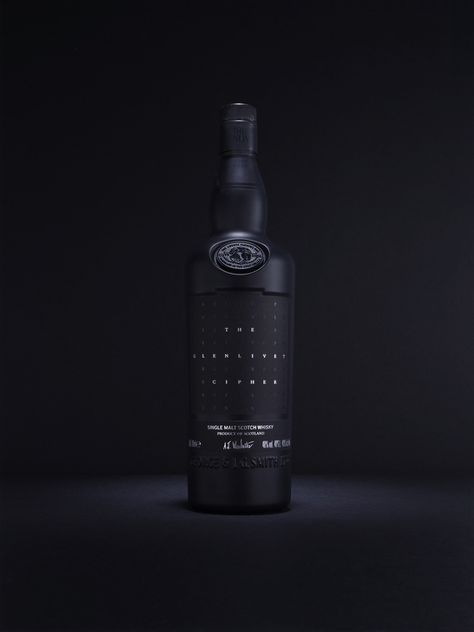 The Glenlivet Cipher #packaging #bottle #whisky #black #alcohol #typography #luxury #whiskey #premium Whiskey Packaging, The Glenlivet, Black Whiskey, Moody Food Photography, Packaging Bottle, Bottle Design Packaging, Black Bottle, Alcohol Packaging, Wine Photography