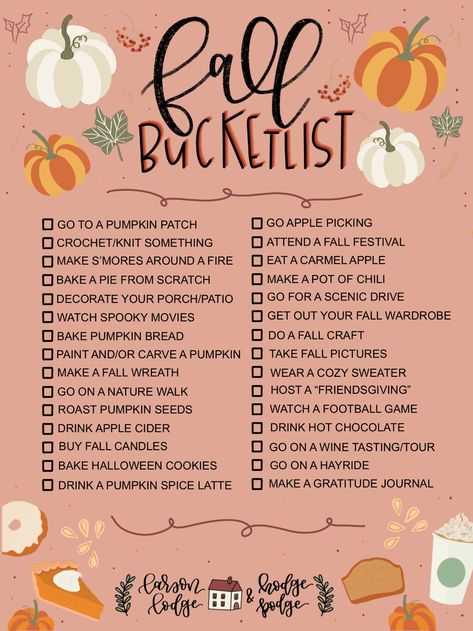 Fall Checklist For Couples, Fun Things To Do In October, October Checklist, 30 Bucket List, Fall Checklist, Pastel Fall, October Daily, Happy September, Fall Mood Board