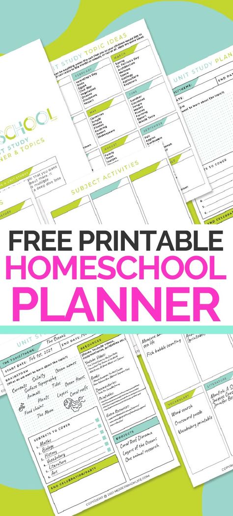 Busy moms need this printable homeschool planner to keep them on track. Keep your homeschool year organized by planning ahead! #Homeschool #HomeschoolPlanner #Printable #SchoolPlanner Homeschool Reverse Planning, Free Digital Homeschool Planner, Homeschool Planner Printable Free, Homeschool Planning Printables, Homeschooling Worksheets, Homeschool Student Planner, Planner For School, Busy Mom Planner, Printable Homeschool Planner