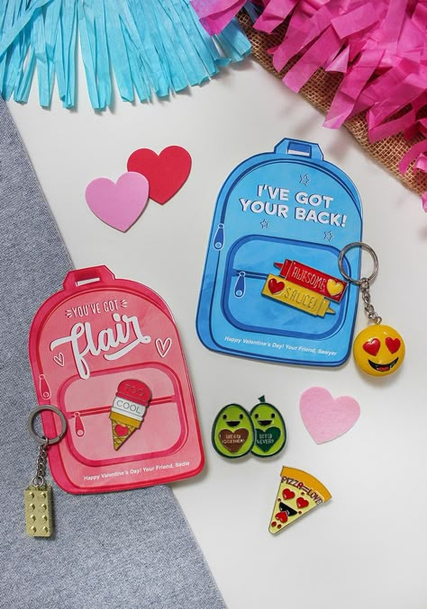 “You’ve Got Flair” Backpack Kids Valentine Valentines Gift Kids, Back To School Favors, Days Of Valentine, Candle Gift Tags, Giveaways For Kids, Kids Class Valentines, Diy Birthday Party Favors, Back To School Giveaway, Valentine School