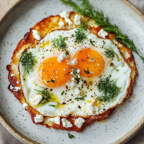 Crispy Feta Fried Eggs Recipe: A Delicious Breakfast Delight Crispy Feta Fried Egg, Hispanic Breakfast, Crispy Feta, Feta Eggs, Fried Egg Recipes, Eggs Recipe, Fried Eggs, Delicious Breakfast, Breakfast Food