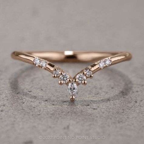 Wedding Band For Marquise, Hippie Engagement Rings, V Wedding Band, Unconventional Engagement Rings, Engagement Ring Pictures, Fav Products, Marquise Diamond Ring, Round Diamond Ring, Moissanite Diamond Rings