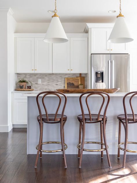 Runner Under Bar Stools, Walnut Counter Stool, Barstools In Kitchen Ideas, Walnut Stools, Island Stools, Vintage Bar Stools, Bar Stools Kitchen Island, Tufted Upholstered Headboard, Kitchen Counter Stools