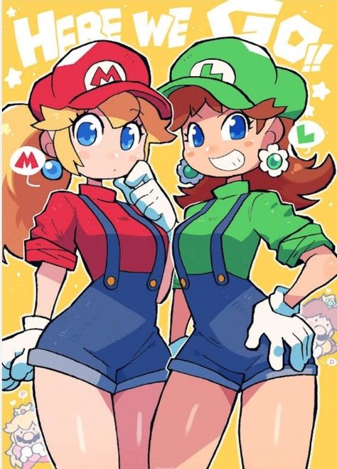 Mario And Luigi Games, Mario Und Luigi, Luigi And Daisy, Mario E Luigi, Super Mario Princess, Mario Fan Art, Nintendo Princess, Nintendo Fan Art, Princess Daisy