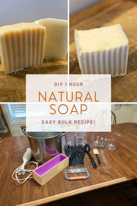 How to make Soap Step By Step Cold Process - Quiet Life Farm Soap Making For Beginners Recipes, Diy Soap Base, Homemade Tallow, Lye Soap Recipe, Easy Soap Making, Cold Press Soap Recipes, Lard Soap, Soap Making For Beginners, Cp Soap Recipes