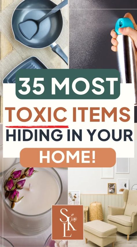 Beyond the most common items like air fresheners and non-toxic cookware, numerous under-the-radar products might be silently posing risks to your health. Toxic Free Products, Toxic Ingredients To Avoid, Toxic Free Home, Non Toxic House, Toxic Cookware, Toxic Household, Non Toxic Products, Non Toxic Living, Non Toxic Cookware